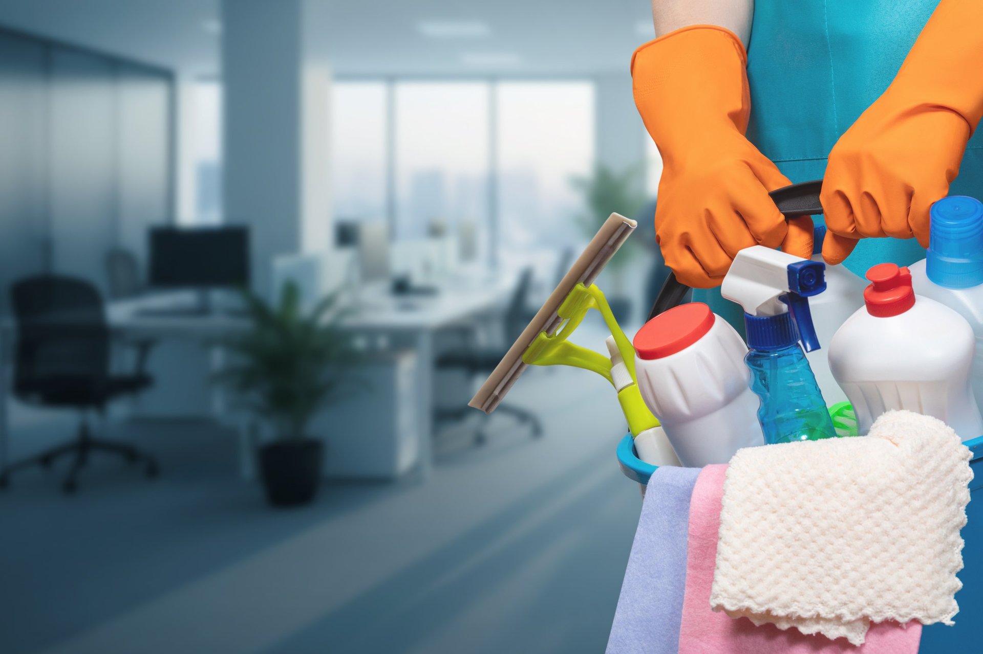 Equipo de servicios de limpieza Clean Office